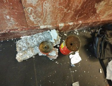 Αγ. Πετρούπολη: Γεμάτος σφαιρίδια ο 2ος εκρηκτικός μηχανισμός που βρέθηκε σε σταθμό (φωτό)